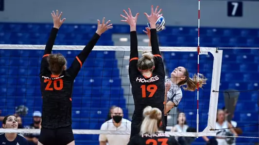 Amy Burkhardt makes an attack