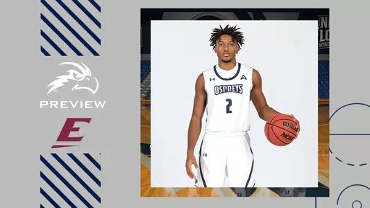 UNF men's basketball preview graphic with a picture of Chaz Lanier