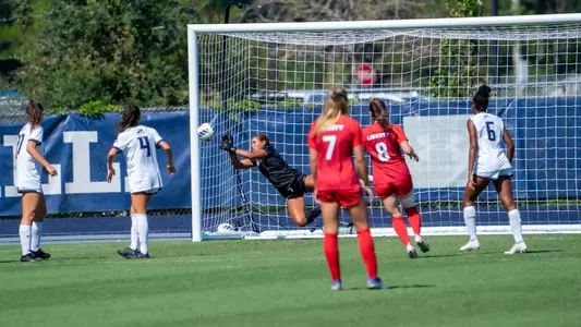 Sofia Miliancano diving for the ball