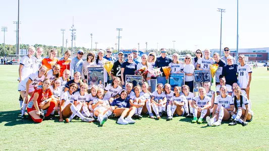 UNF women's soccer senior day photo at Hodges