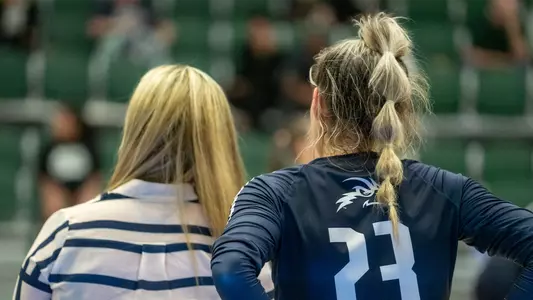 head coach Kristen Wright and Kierstyn McFall