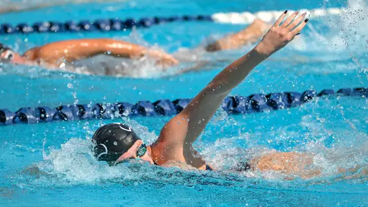 Faith Mutschler swimming freestyle at home
