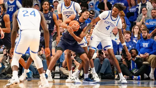 Trent Coleman fighting for a rebound