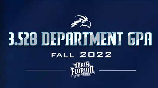 fall 2022 unf department gpa over a blue background