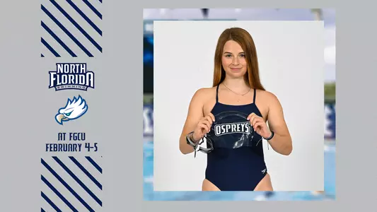 fgcu swimming preview with a picture of esther quackenbush