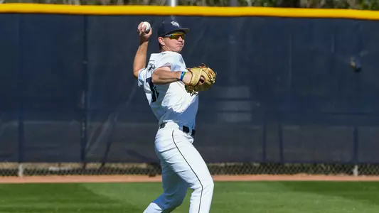 Brock Edge throwing the ball back into the infield