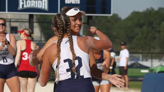Carleigh and Lauren hug