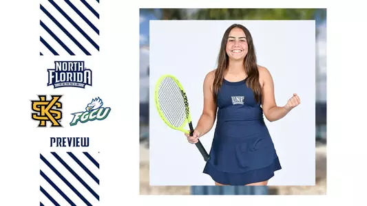 women's tennis preview graphic ksu and fgcu