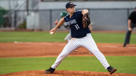 Max McKinley throwing a pitch
