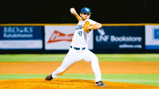 Ty Angevine delivering a pitch