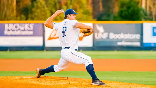 Tony Roca pitching against UConn.