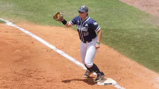 Logan Jackson making catch at ASUN Championship
