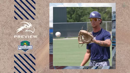 2022 ASUN Baseball Championship UNF Baseball Preview with a picture of Isaiah Byars