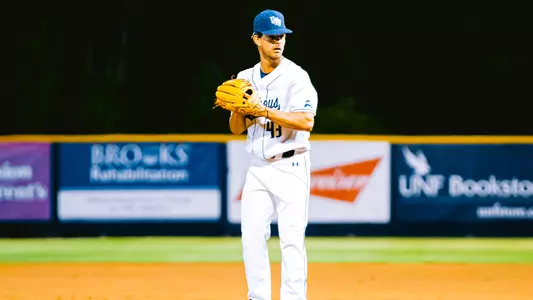 Ty Angevine throwing a pitch
