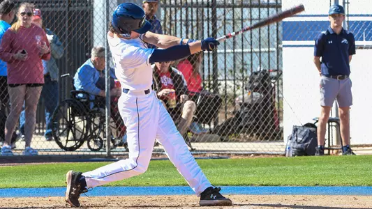 Drew Leinenbach swinging at a pitch