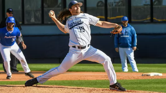Dominick Madonna rearing back to throw a pitch