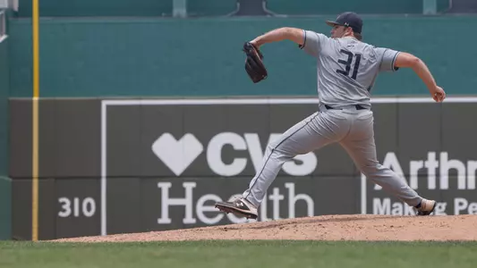Max McKinley making a pitch in the tournament