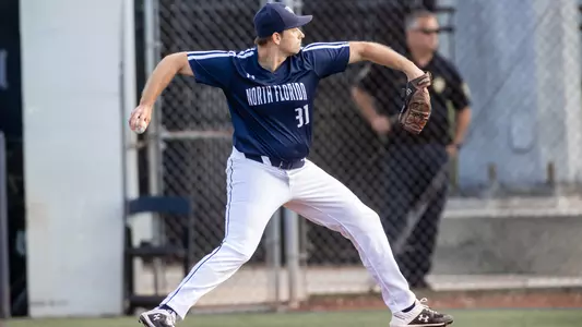 Max McKinley throwing a pitch