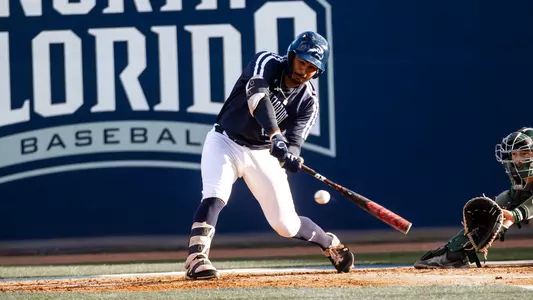 Abraham Sequera swinging at a pitch