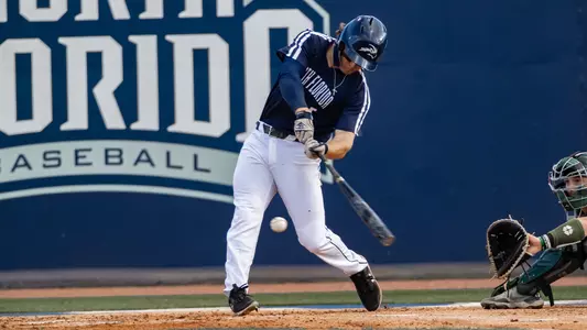 Cade Westbrook swinging at a pitch