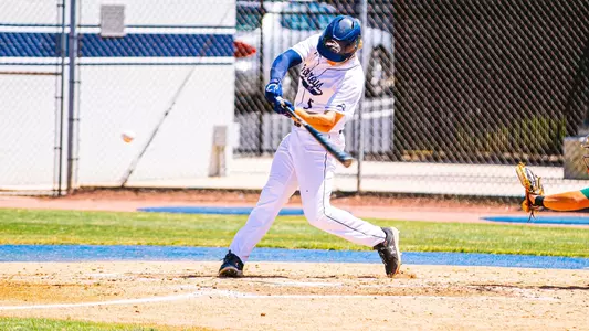 Cade Westbrook swinging at a pitch