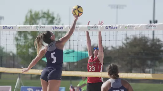 Julianna Askew making an attack on the ball