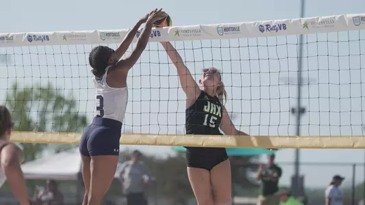Gabby O'Connell making a block