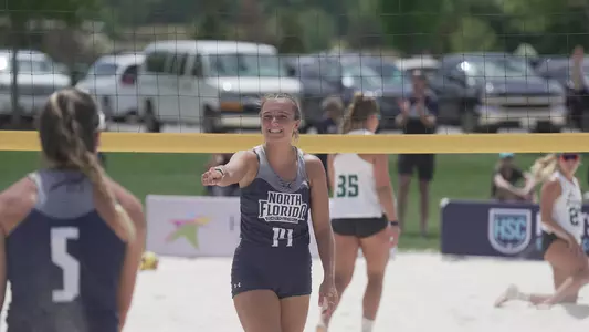 Carleigh Semeniuk celebrating a point