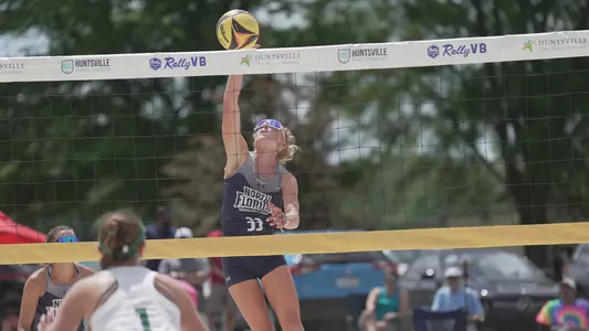 Hayden Wooldridge making an attack on a ball