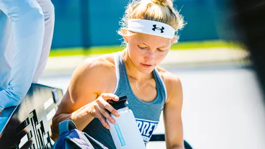 Annabelle Davis putting her water away.