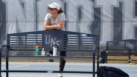 Ana Roman Dominguez looking on from the bench