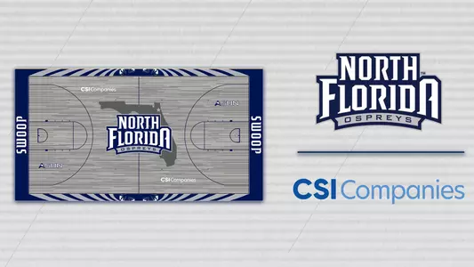 North Florida banner logo with CSI Companies logo and the court over a gray background