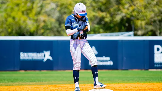 Brittany sundermeier standing on base