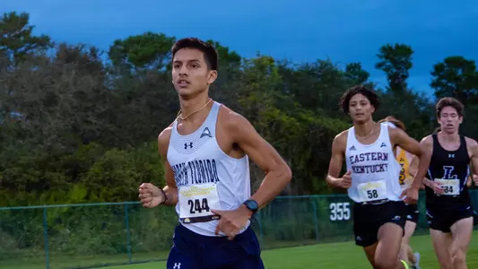 Seth Martinez running in ASUN Championship cross country