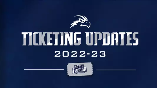 ticketing updates graphic with a blue background and text stating ticketing updates