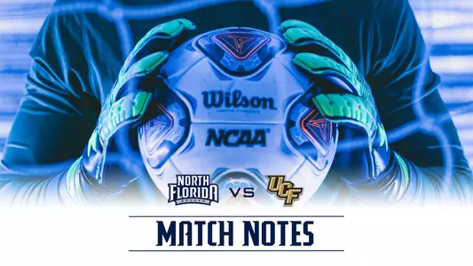 UNF men's soccer match notes graphic
