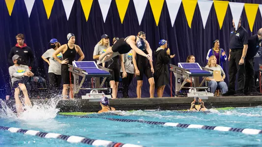 Ashley Kephart diving into the pool