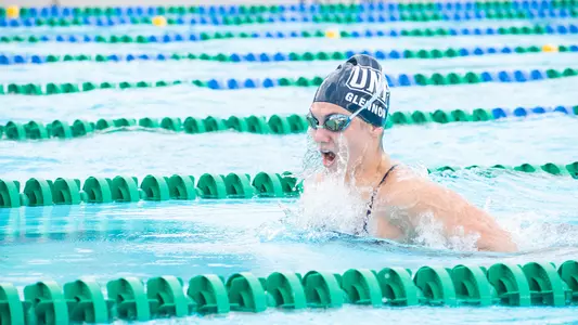 Kayla Glennon surfacing to take a breath