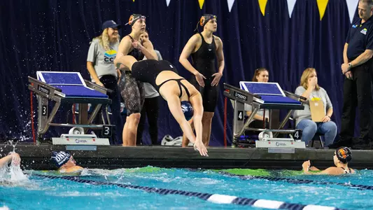 Marcia Shaw preparing to swim