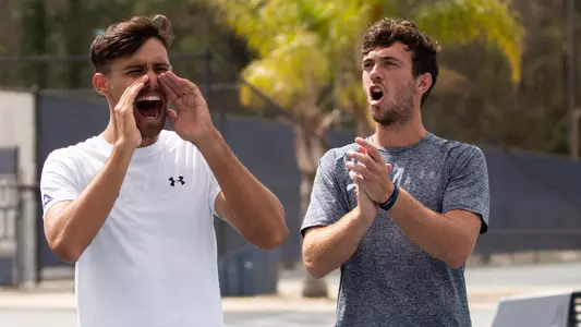 Matt Carroll and Bruno Vietri cheering