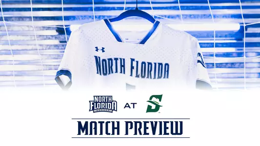 north florida women's soccer preview graphic vs. stetson