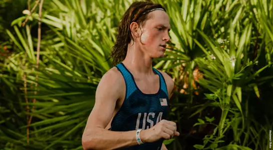 Picture of Cole Perry running ahead