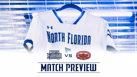 women's soccer preview graphic against Jacksonville State