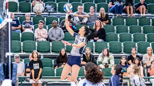 Maddie Boyd making an attack on the ball