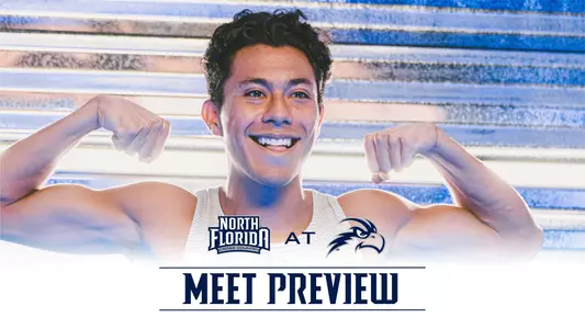 Robert Pedroza flexing on UNF Invitational graphic