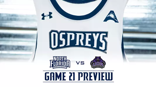 uca men's basketball preview graphic against Central Arkansas with a logo
