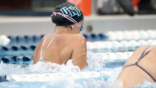 Kylie Loving swimming against Georgia Southern