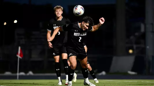 Felix Frenz taking on a header