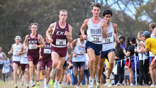 Aidan O'Gorman and Robert Pedroza racing at ASUN meet