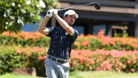 Robbie Higgins hitting driver in Hawaii final round